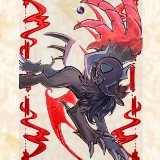 3.2x6" Clear Print/Wide Bookmark With Foil (Red+Clear Laser) - Mega Absol Z