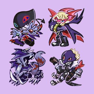 Dracmon - Sangloupmon - Myostismon - Beelzemon Linking Charm